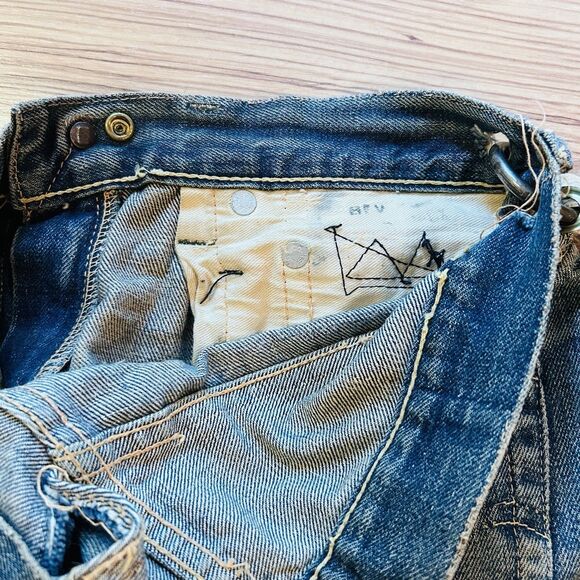 Levi's Vintage Jeans Purse Boho Bag Distressed Big E Denim - Picture 11 of 16